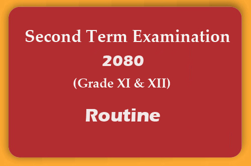 Second Term Exam Routine 2080